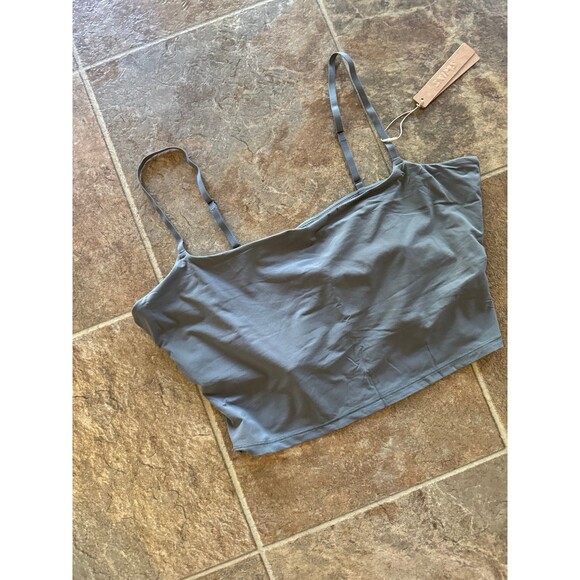 Skims Fits Everybody Cropped Cami Size 2X Gunmetal - Picture 3 of 8